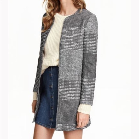 H&M textured weave NWT Open Front Long Jacket - 2 - Picture 1 of 8